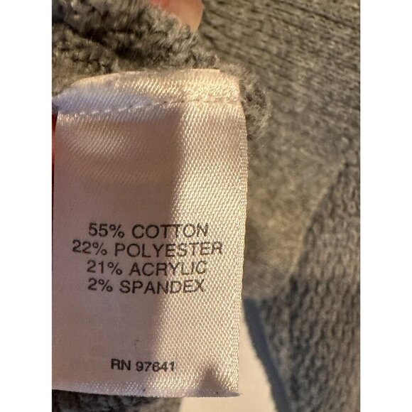 J. Jill Women’s Gray Textured Knit V-Neck Sweater Tunic Size M Cotton Blend - Picture 8 of 9